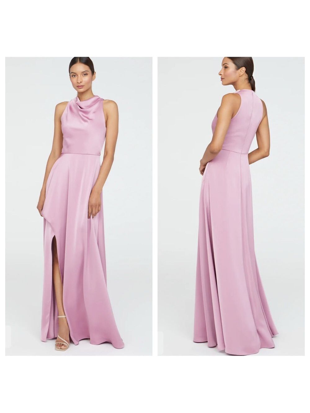 Theia Amara Cowl Neck Gown in Lilac Whisper Size 4 NWT